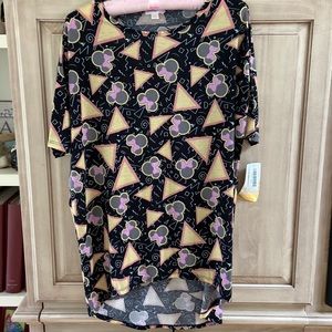 LuLaRoe Disney Minnie Mouse top nwt sz XXS black yellow pink